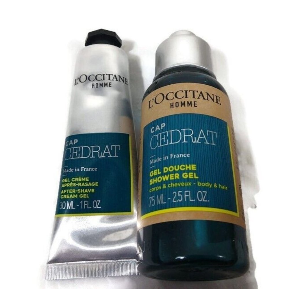 L'Occitane Homme Cap Cedrat Men's Shower gel & After-Shave Cream Gel 75/30ML NEW